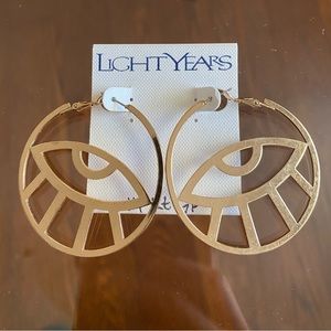 Gold Evil Eye Hoop Earrings